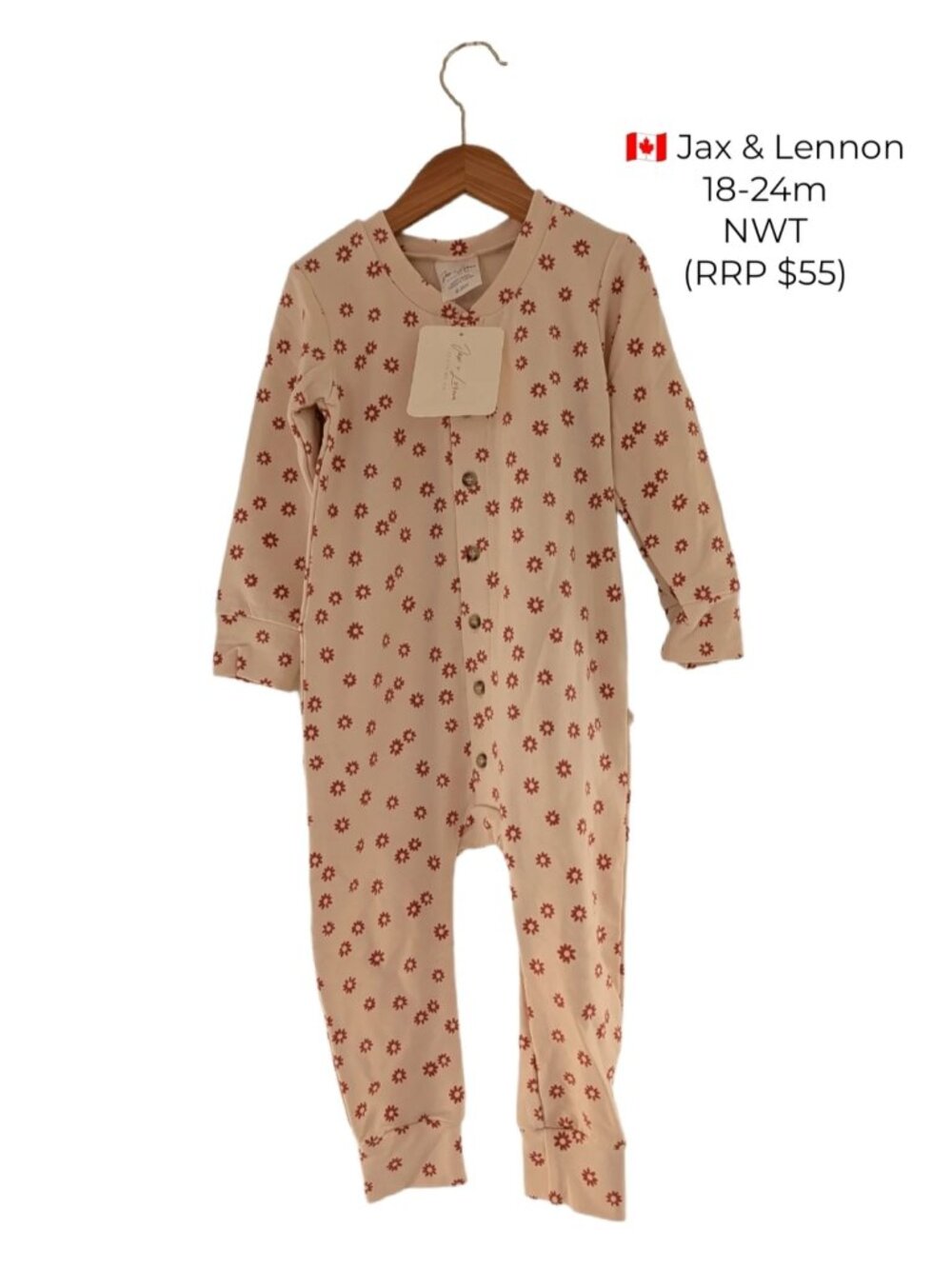 Jax & Lennon Daisy Button Romper 18M 24M Girls Clothing Small Shop